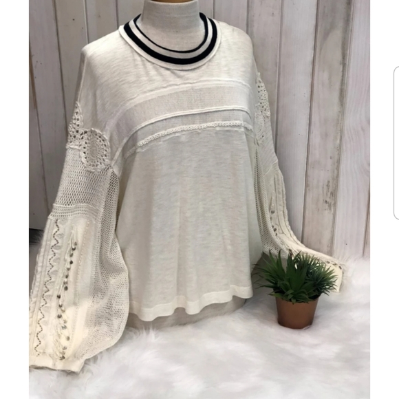 Free People Tops - Free People Boho Embellished Top VGUC Sz S